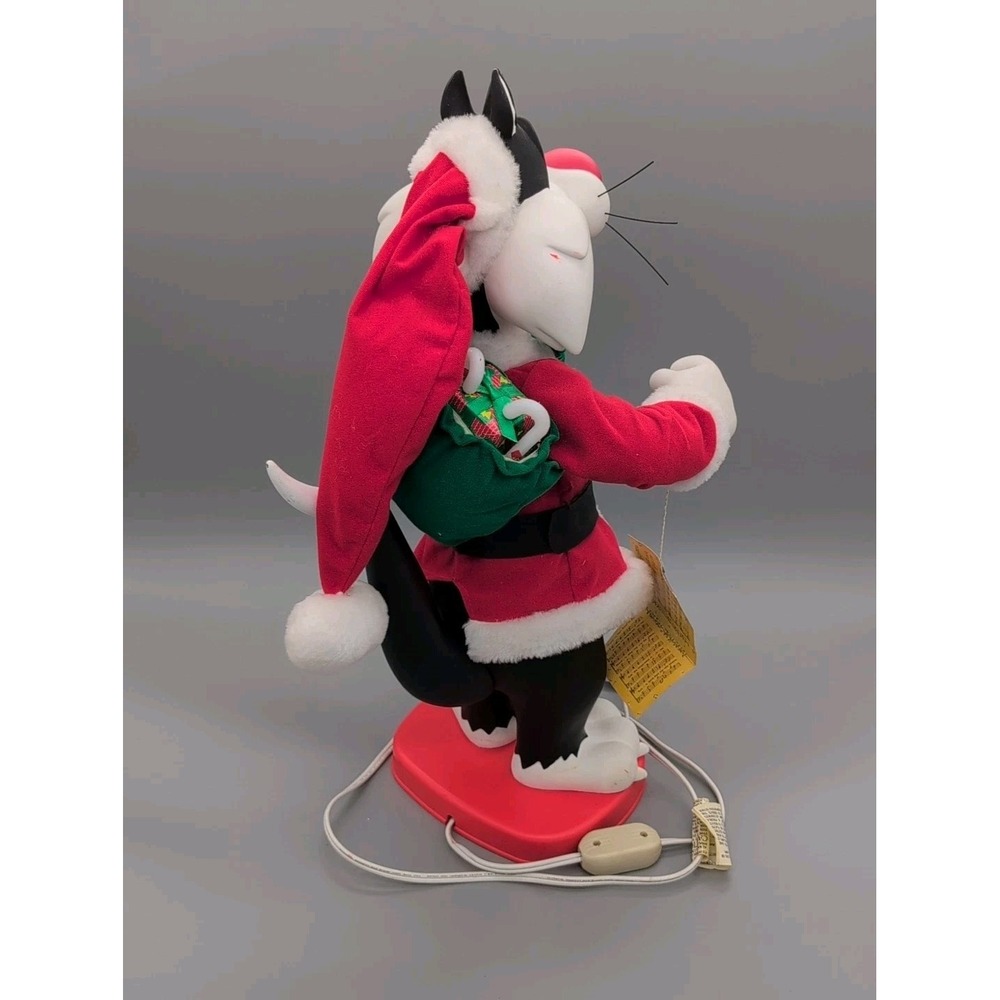 Looney Tunes Sylvester Motionette Cat Animated 1997 Christmas Santa VTG WORKS - Picture 6 of 17